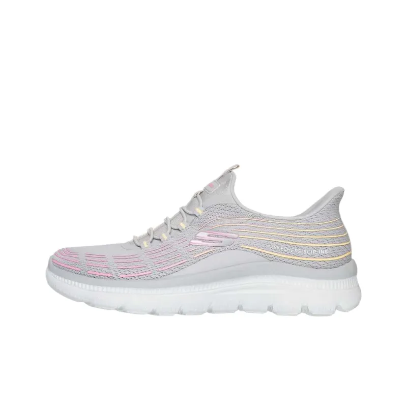 Skechers Summits Plus Bright Wave Low Top Casual Shoes Women's Gray Purple-0