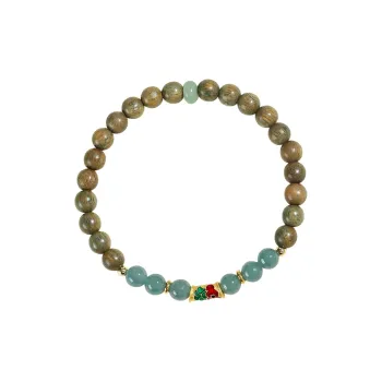 ZUIWENGLANGYASHANWENCHUANG Green Sandalwood Bracelets Unisex