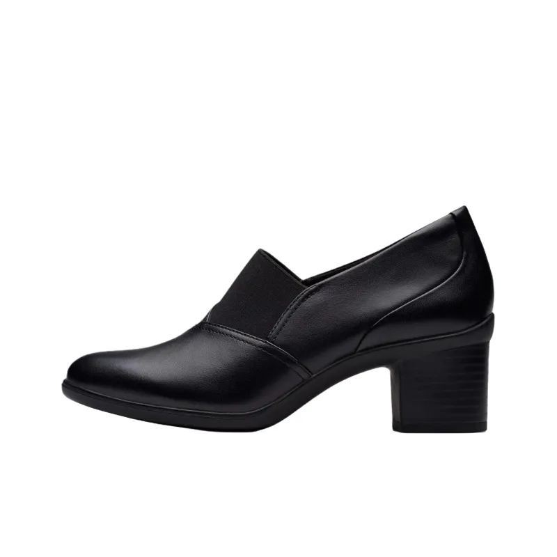 Clarks Shaya Tess Chunky Heel High Heels 5.5cm Women's Black-0