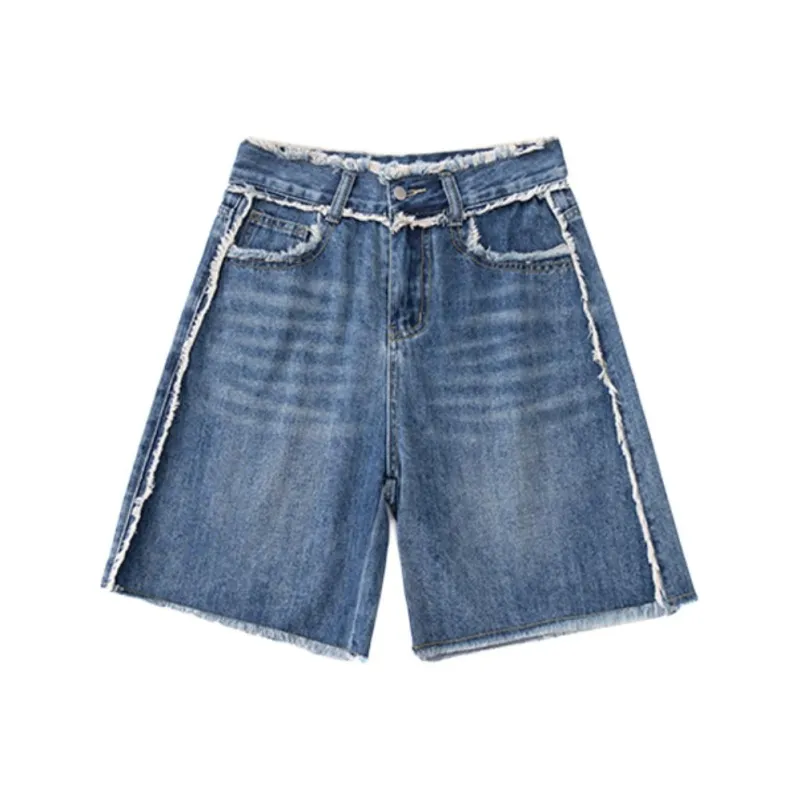 Ordifen Denim Shorts Women's Vintage Blue-0