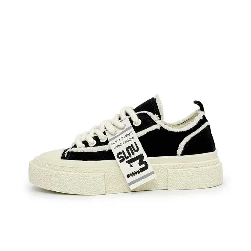 SLNU 3 Canvas Shoes Wear resistant And Lightweight Low Top Skateboard Shoes Unisex-0