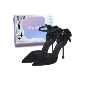 HUANAI Slim Heel High Heels Women's Black