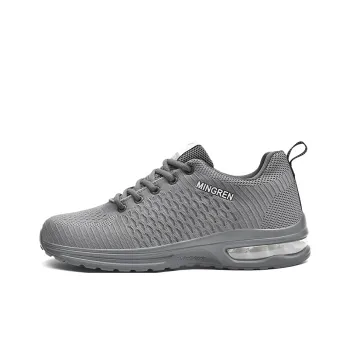 Binary Cushioning Rebound Lightweight Breathable Slip Resistant Low Top Casual Shoes Men's Gray
