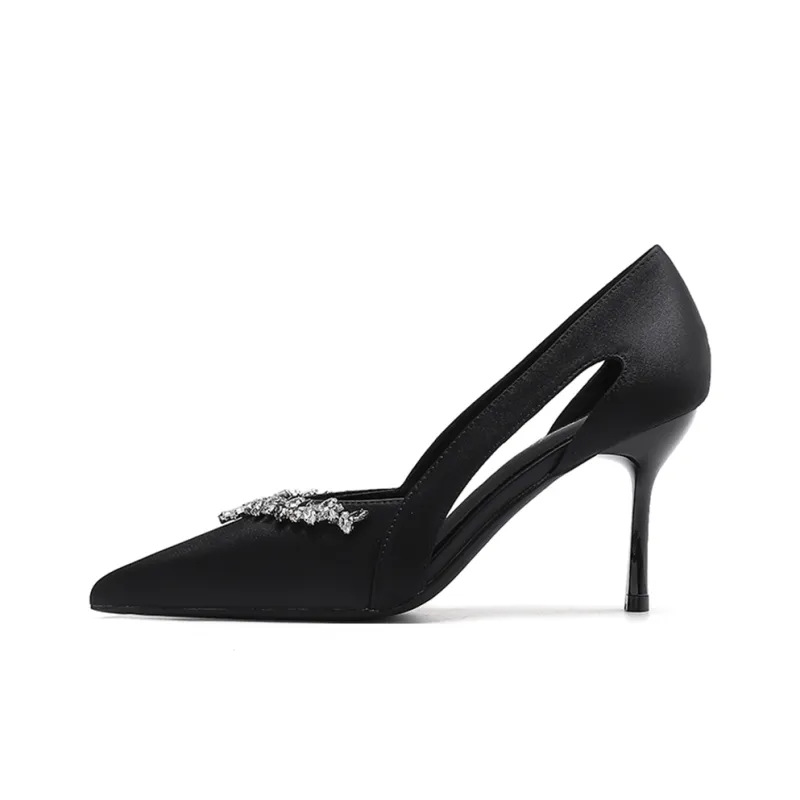 Lan Miao High Heels Women's Apricot/Black-7