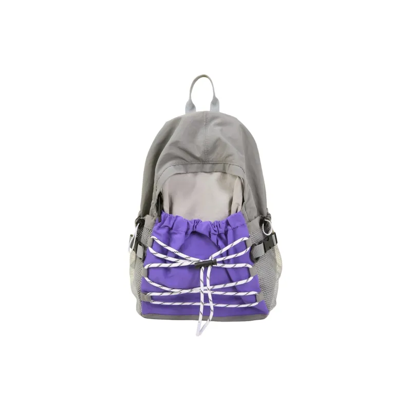 Meow In The Grass Nylon Backpack Unisex Multicolor-4