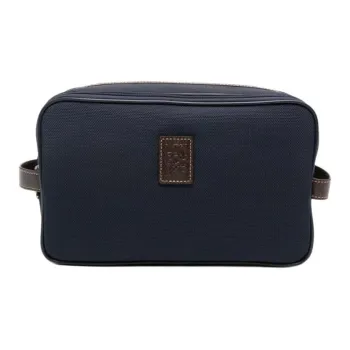 LONGCHAMP Boxford Recycled Canvas Bag Makeup Bag Women's Blue