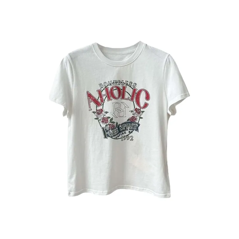 DOKZB T Shirts Women's White-0