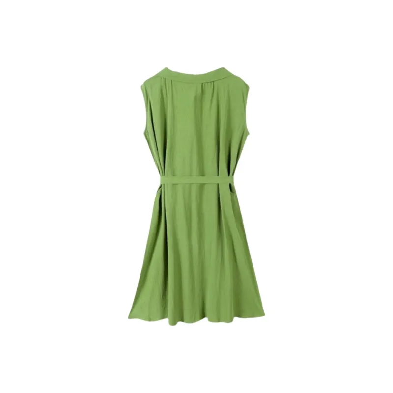YGPRW Sleeveless Dresses Women's Green-1
