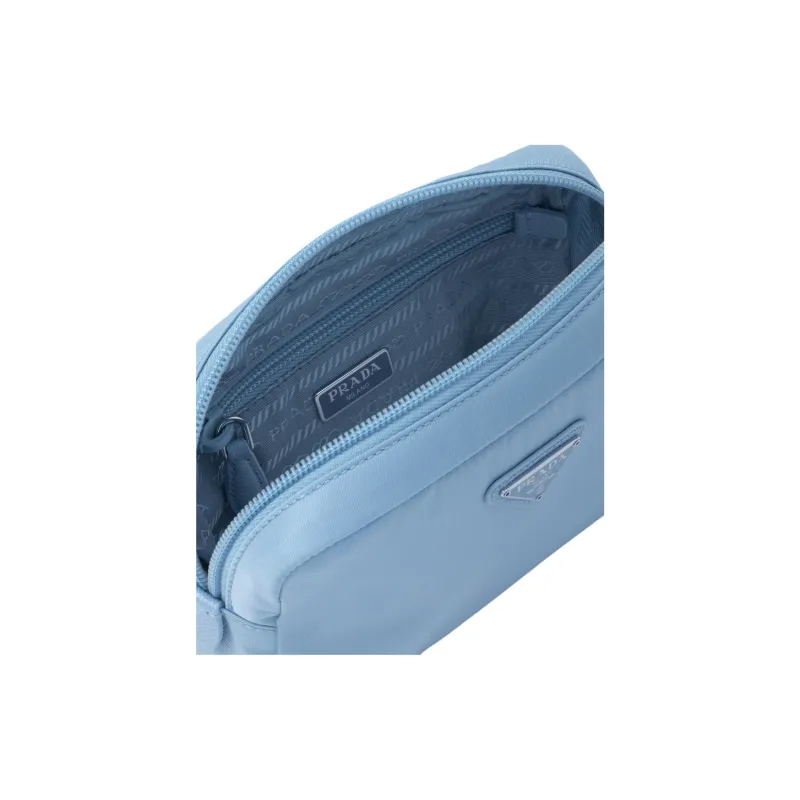 PRADA Re Nylon Recycled Nylon Clutch Women's Blue-4