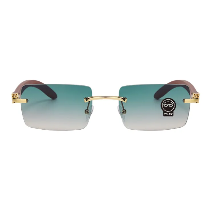 YALMY Metal Square Sunglasses Unisex-13
