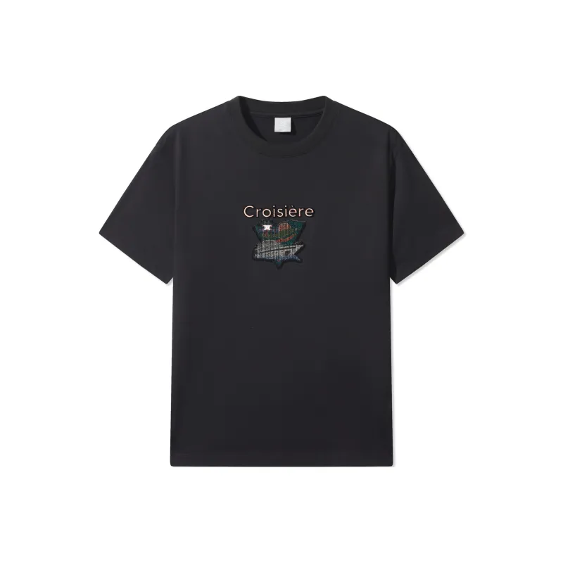 Cabbeen T Shirts Men Coal Black-0