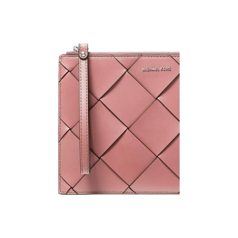 MICHAEL KORS Jet Set Travel Leather Clutch Extra Large Women's Light Pink-2