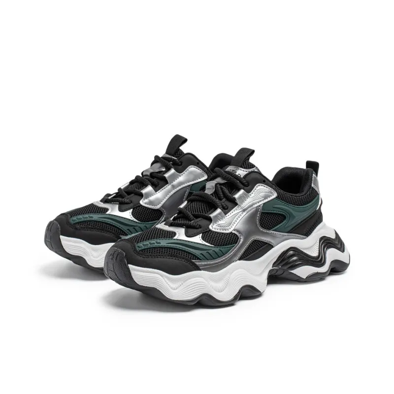 Slip Resistant, Abrasion Resistant, Breathable Low Top Life Casual Chunky Sneakers Men's-3
