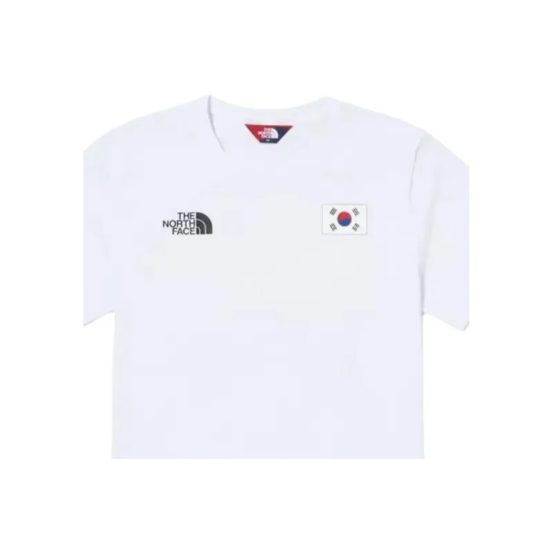 THE NORTH FACE South Korean Team Uniform For The Olympics Series. SS24 T Shirt Unisex White-2