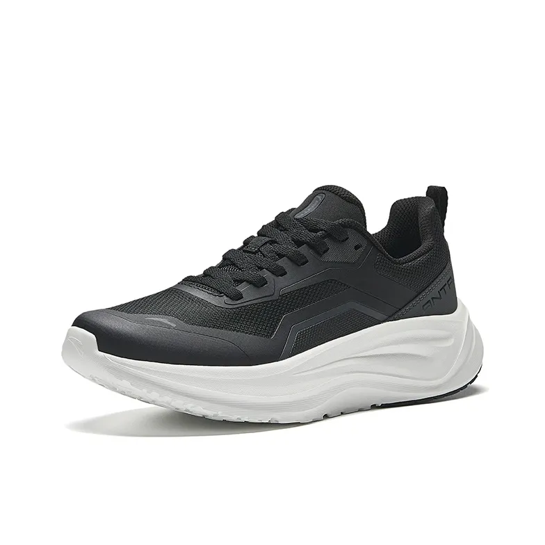 Anta Abrasion Resistant Slip Resistant Low Top Training Shoes Women's Black White-1