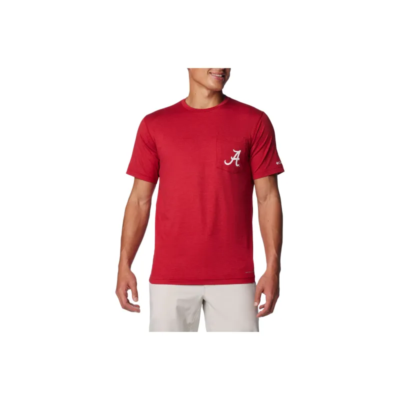 Columbia Collegiate Tech Trail Omni Shade™ Shirt Men's Red-0