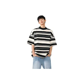 Chisportate T Shirts Unisex Black White Stripes