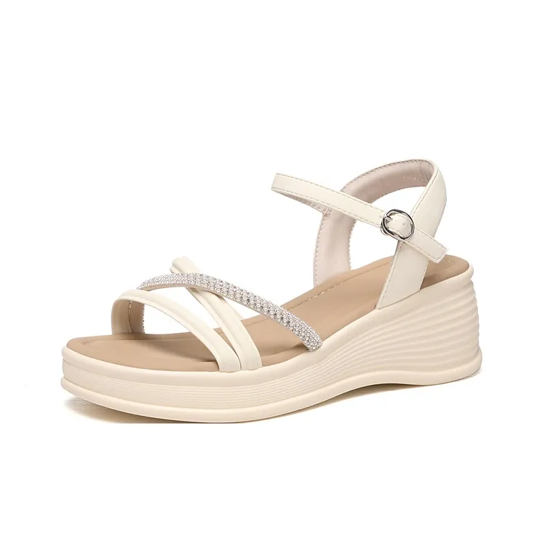 Golden Silk Rabbit One Strap Sandals Women's-0