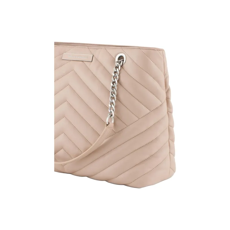 ARMANI EXCHANGEAE Polyester Tote Bag, Shopping Bag, Shoulder Bag, Handbag Women's Beige Apricot-3