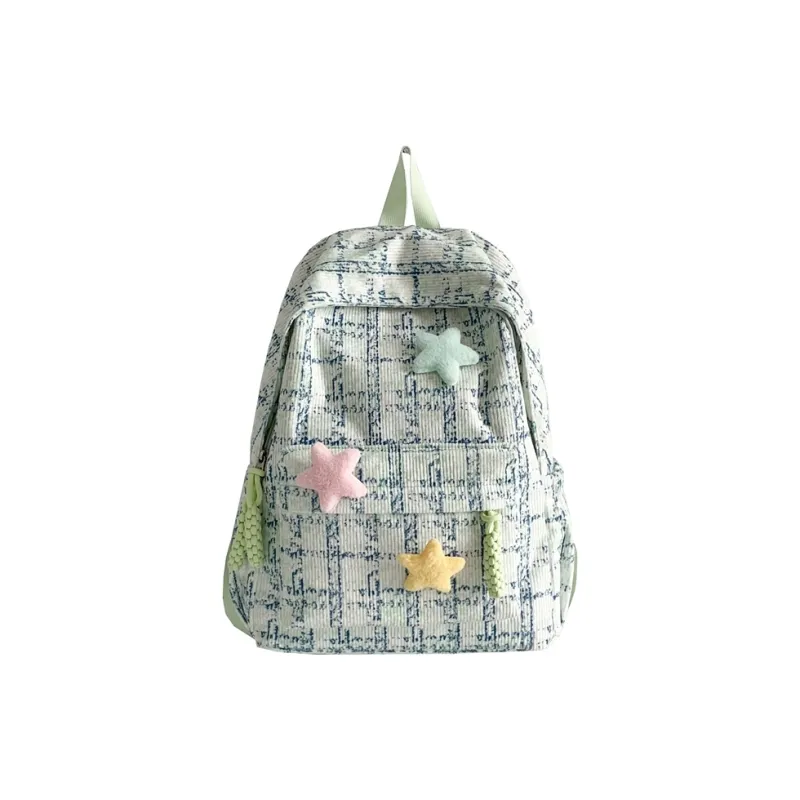 WICKBUEN Composite Cloth Backpack Women's Pink/Green/Blue-6