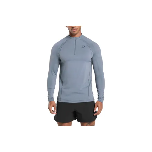 GYMSHARK FW24 T Shirt Mens Black Blue