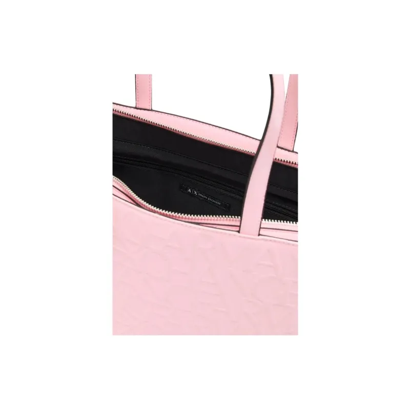 ARMANI EXCHANGEAE Polyester Tote Bag, Shopping Bag, Shoulder Bag, Handbag Women's Pink-3