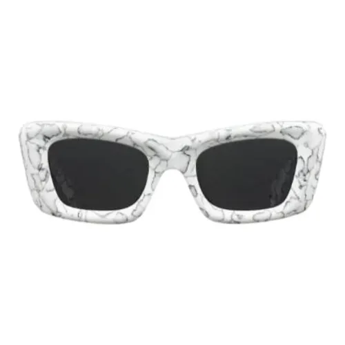 PRADA Acetate Cat Eye Sunglasses Women's White
