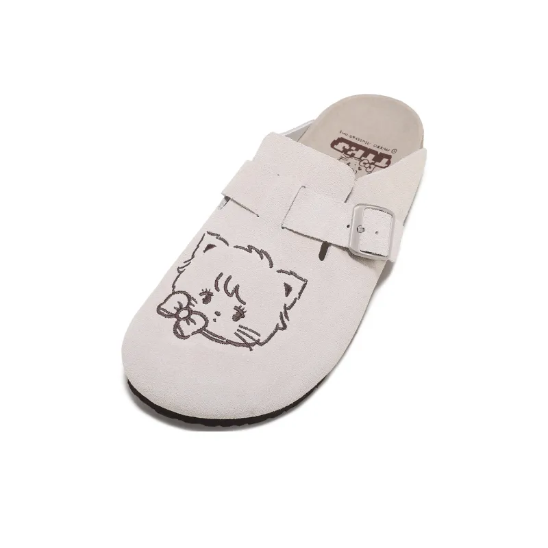 TTKJ Graffiti Slip Resistant Quick Dry Closed Toe Slippers Women's Sand Gray-5