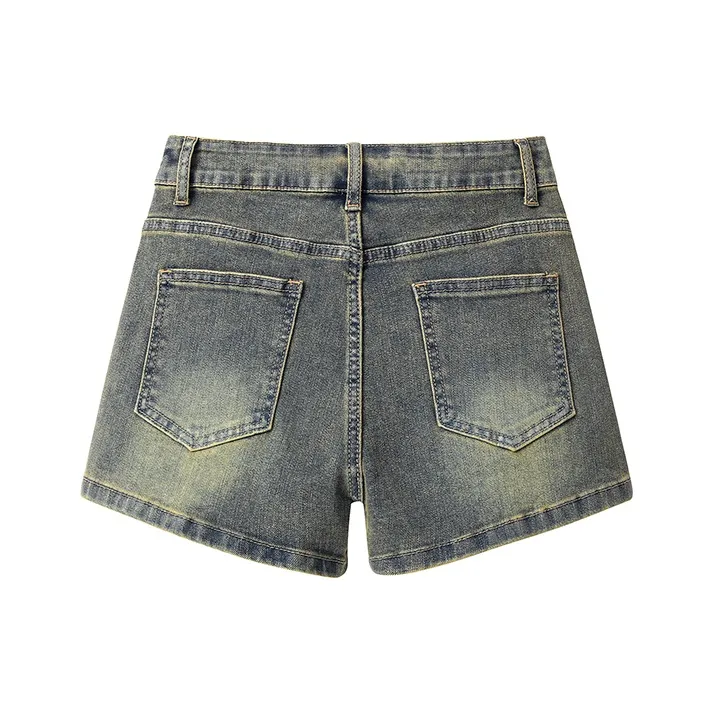 MJB Denim Shorts Women's Yellow Mud-1