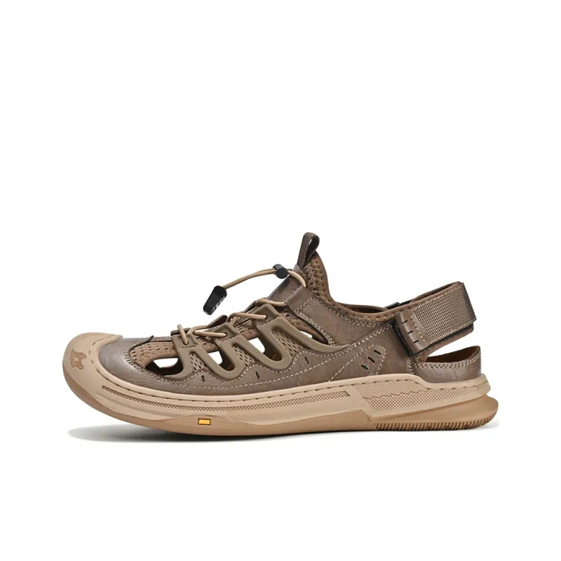 TELENT Breathable Cushioning River Trekking Shoes Men's Brown-0