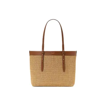Kate Spade Fabric Tote Bag, Shopping Bag, Shoulder Bag Tubas Women's Brown