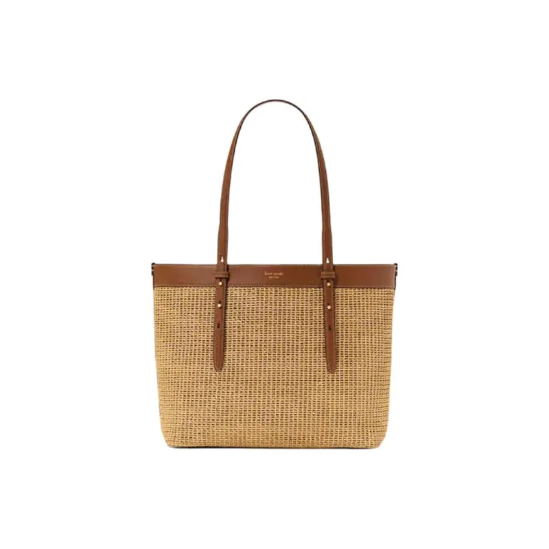 Kate Spade Fabric Tote Bag, Shopping Bag, Shoulder Bag Tubas Women's Brown-0
