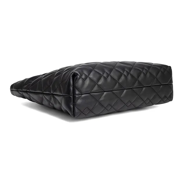 CLEVER& KETCH PU Tote One Shoulder Handbag Women's Black/Ecru-4