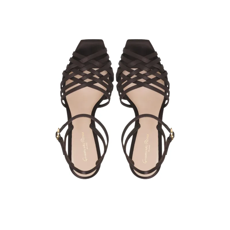 GIANVITO ROSSI Kerry One Strap Sandals 9.5cm Women's Brown-3
