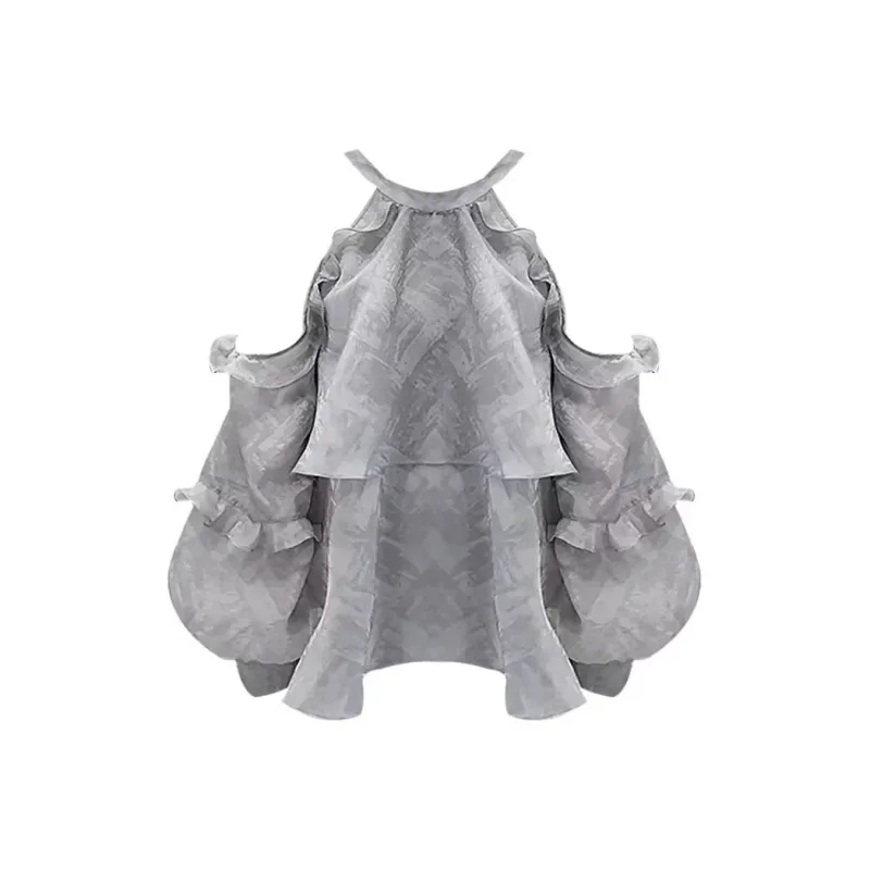 GUOZHEN Shirts Women's Gray-0