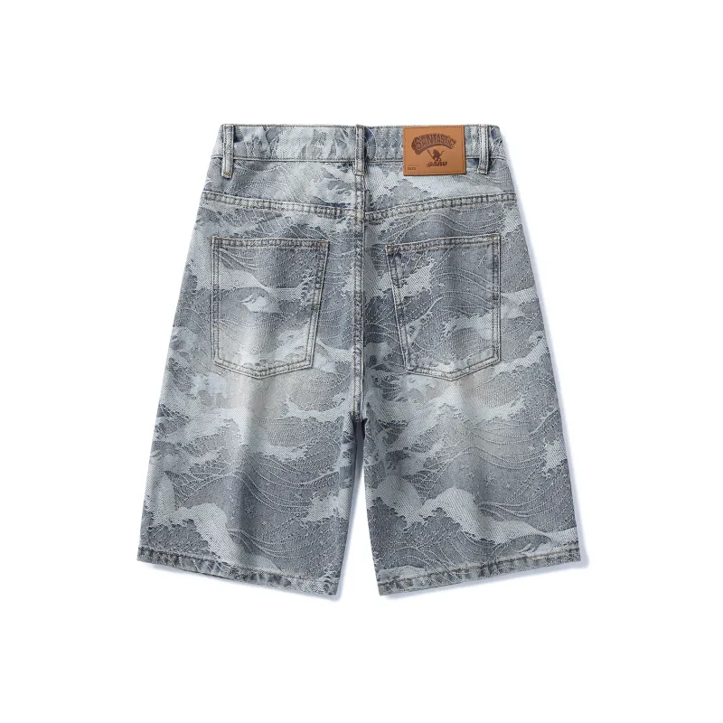 SANTASTIC Denim Shorts Men Blue-1