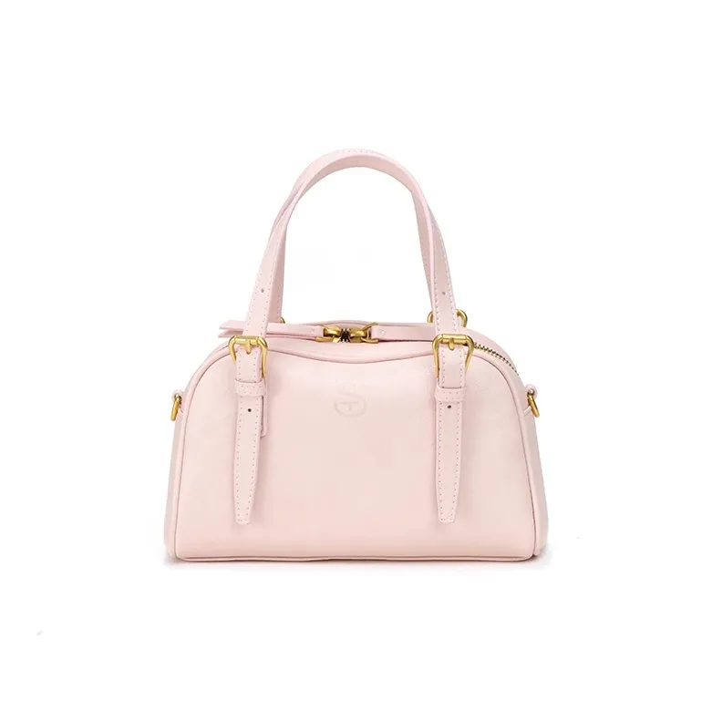 Simedin Cow Leather Boston Bag, Crossbody Handbag Trumpets Women's Multicolor-7