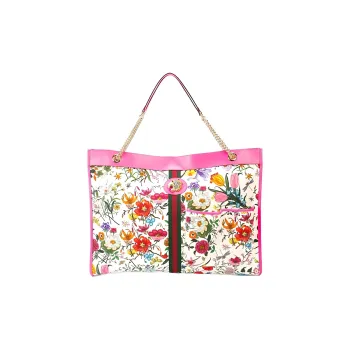 GUCCI Rajah Canvas With Leather Combo Bag Tote Bag Shopping Bag Shoulder Bag Handbag Women's Multicolor