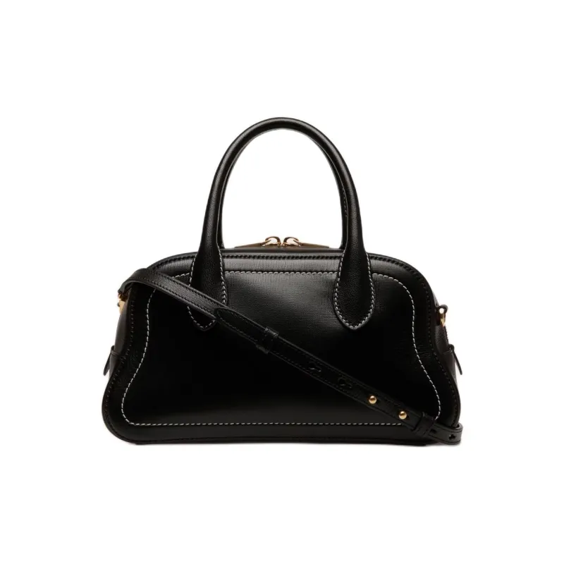 BALLY Grain Goat Leather Handbag Women's Black-2