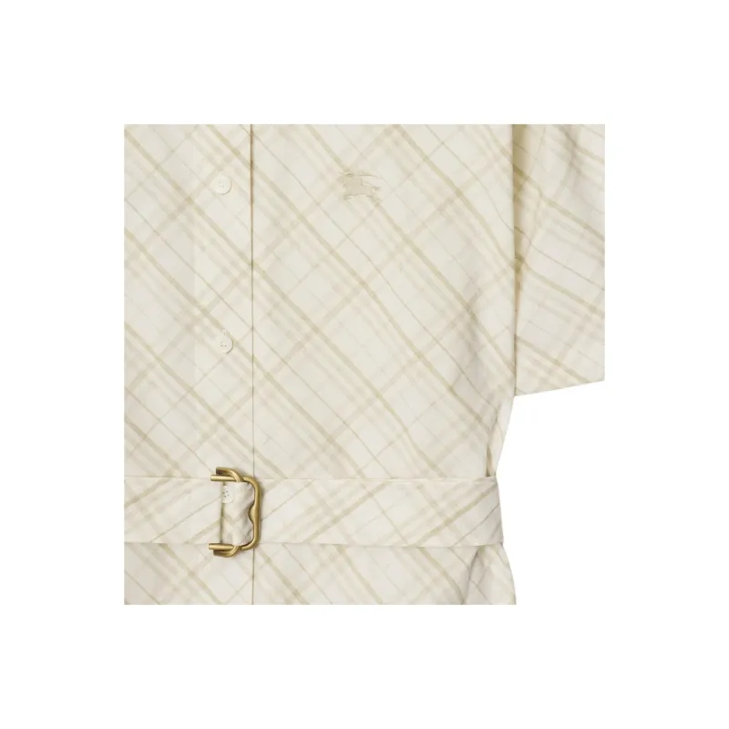 Burberry SS25 Short Sleeved Dress Women's Beige-4