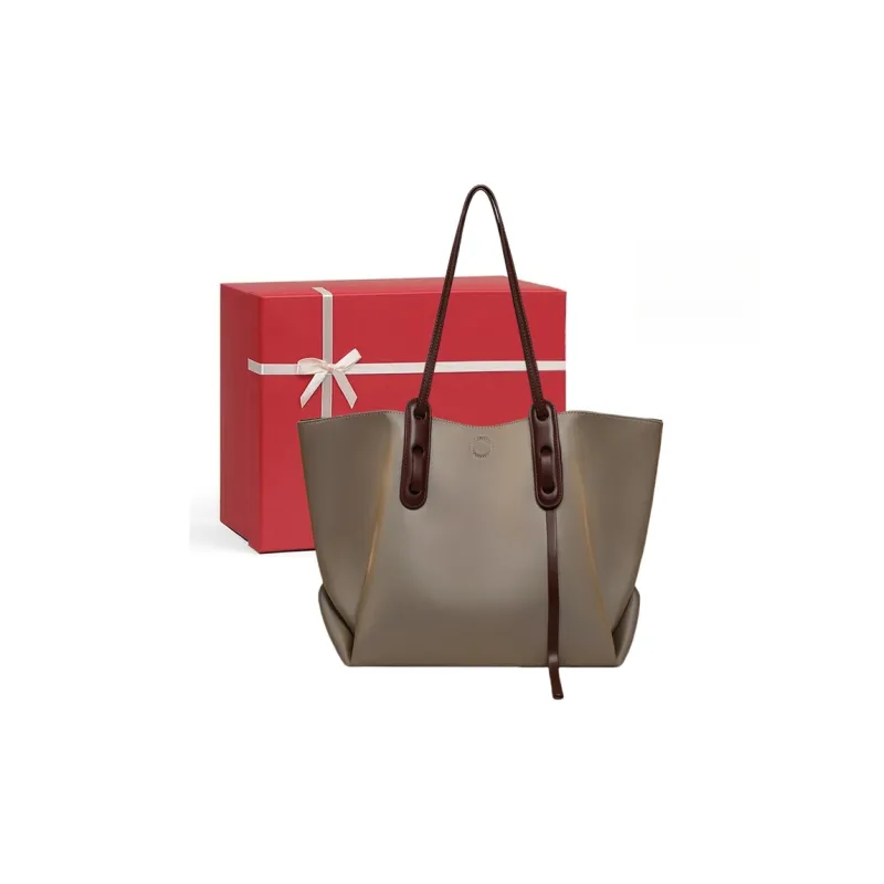 CNNCOO Fabric Tote Bag, Shoulder Bag Women's Apricot-0