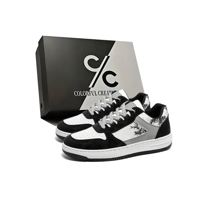 Colorful Creations Slip Resistant, Abrasion Resistant, Breathable, Lightweight Low Top Skateboard Shoes Men's-0
