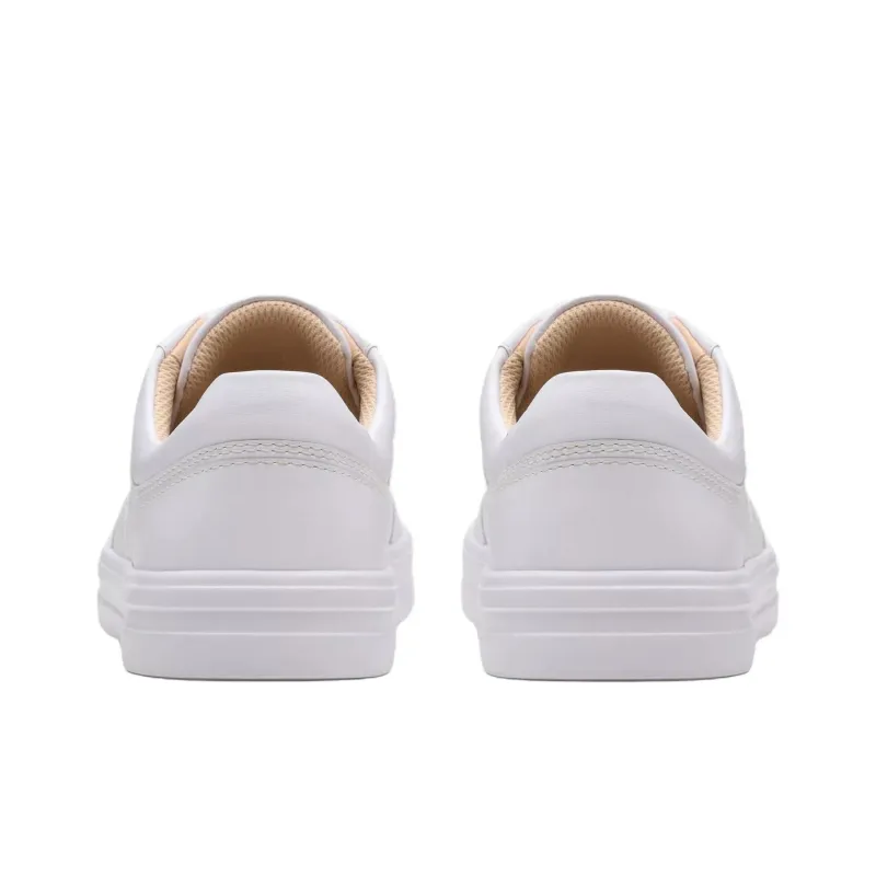 Clarks Makea Court Low Top Skateboard Shoes Women's White-4
