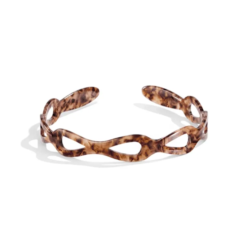 EVITA PERONI Acetate Plate Headbands Women's Brown-1