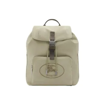 Burberry Polyester Backpack Unisex Light Orion Beige