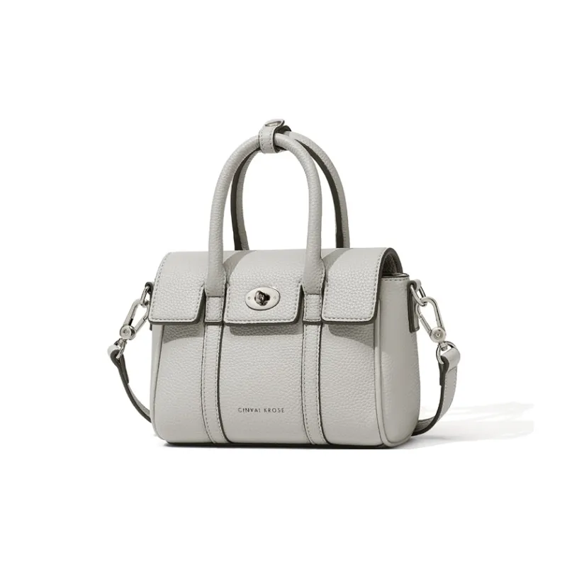 CinvaiKrose Synthetic Leather Shoulder Bag, Crossbody Bag, Mom Handbag Trumpets Women's Gray/Black-1
