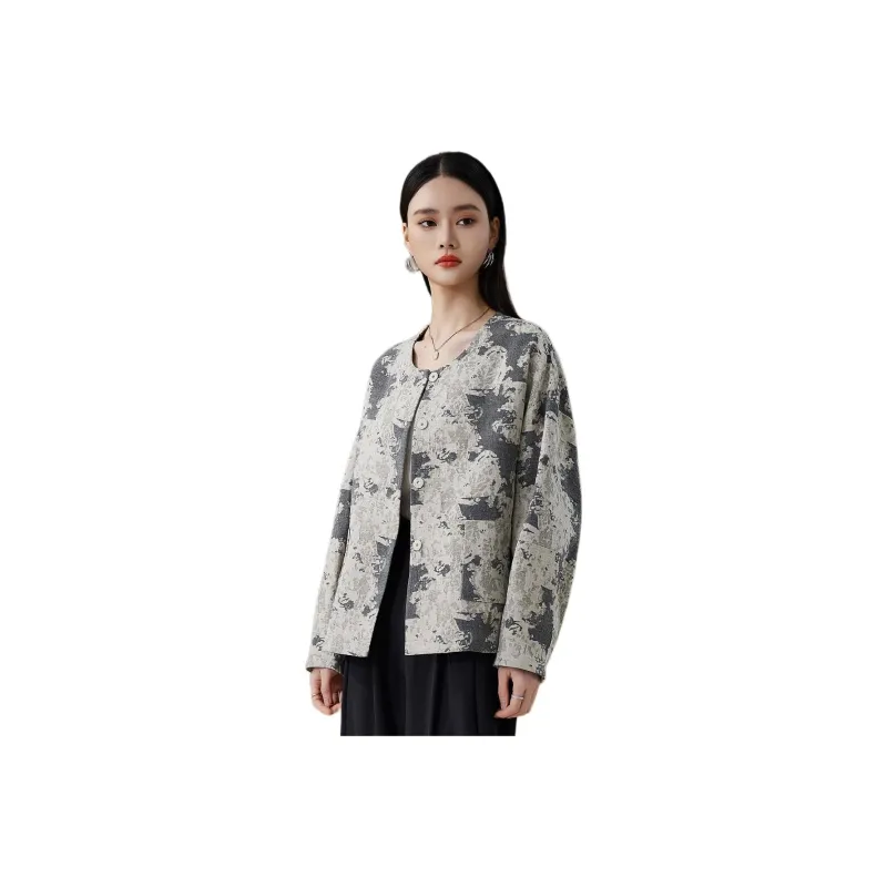 Hang Yi Court Jackets Women's Gray-0