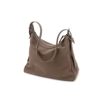 VENOF Cow Leather Tote Shoulder Bag Tubas Women's Agarwood/Nighttime