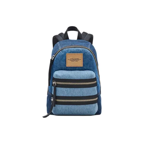 MARC JACOBS Fabric Backpack Medium Size Unisex Blue & Black