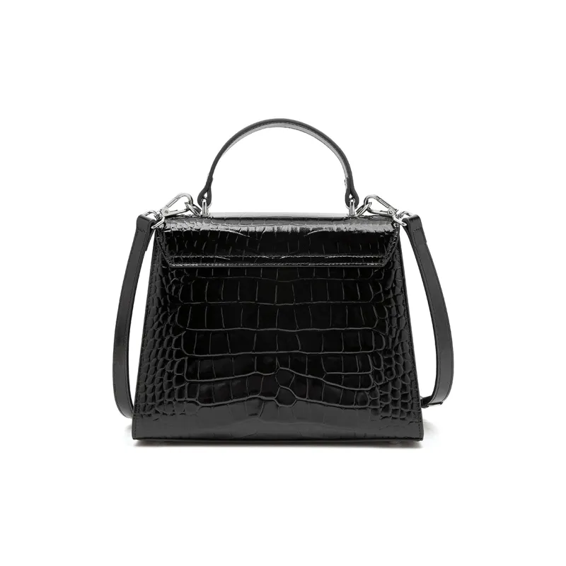 Old Man's Head Top Grain Cow Leather Crossbody Handbag Women's Multicolor-1